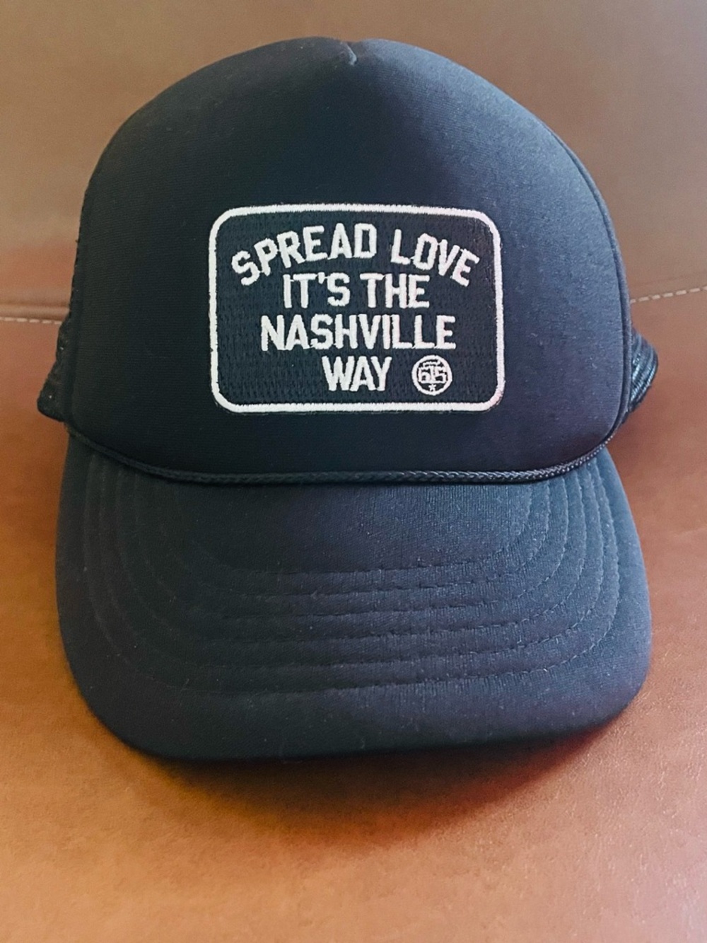 Black Trucker Hat "Spread Love It's The Nashville Way" project 615